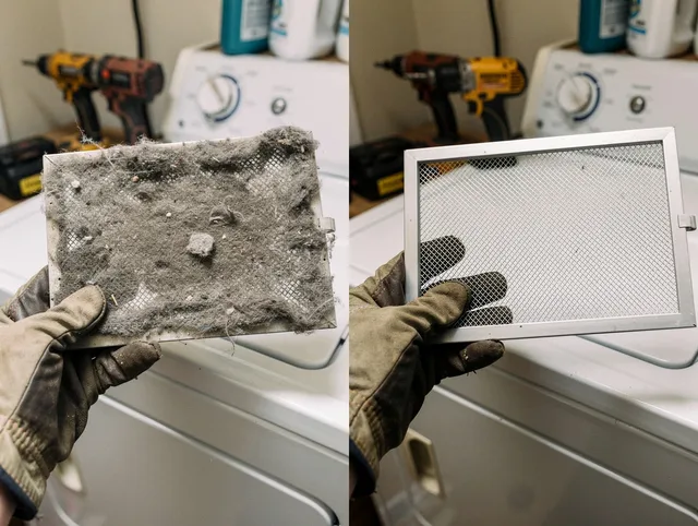 Professional lint trap cleaning by Brecksville Dryer Vent Cleaning in Brecksville