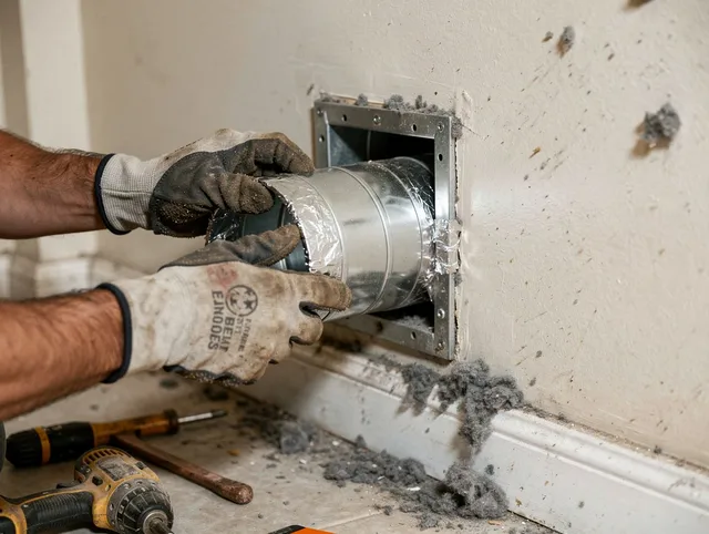 Professional dryer vent repair and installation by Brecksville Dryer Vent Cleaning in Brecksville